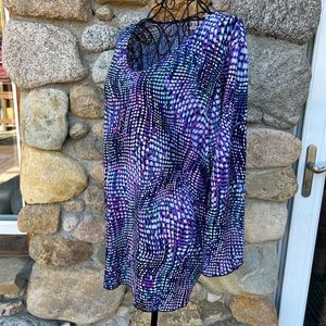 All Hours, women’s size Large top, multi colored purple